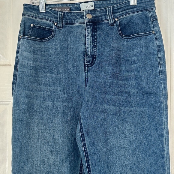 Ecru The Abbot Slouchy Jeans Dark Indigo Size 28 Straight Leg - Picture 4 of 10